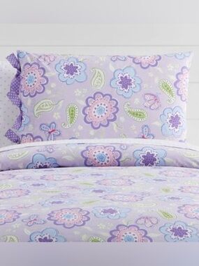 Pottery Barn Kids Samantha Butterfly Floral Duvet Cover, Full
